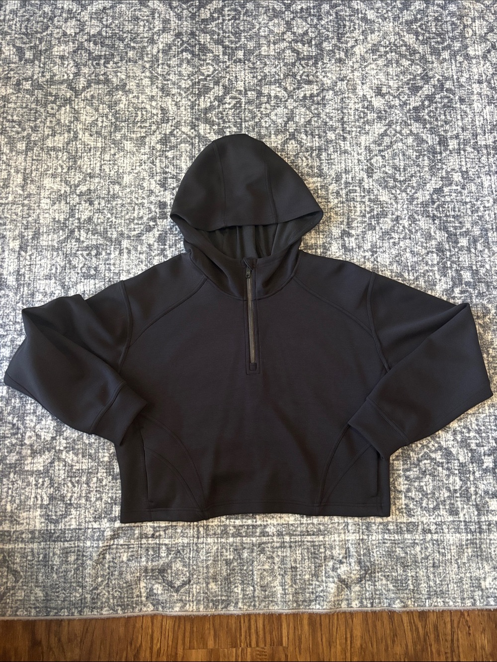Lululemon Women’s Modal Spacer Training Half Zip Hoodie - size 6 - black